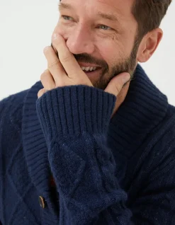 FatFace Calder Cable Cardigan|Men Knitwear