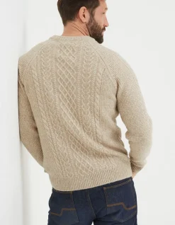 FatFace Calder Cable Crew Jumper|Men Nightwear & Pyjamas