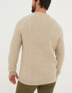 FatFace Calder Cable Crew Jumper|Men Nightwear & Pyjamas