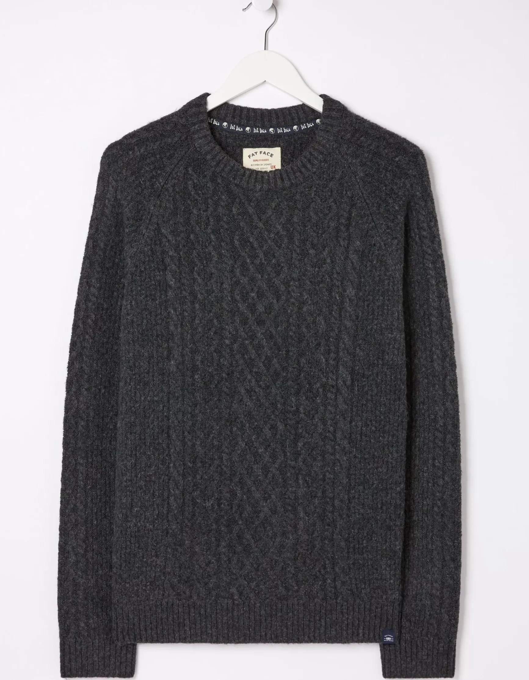 FatFace Calder Cable Crew Jumper|Men Knitwear