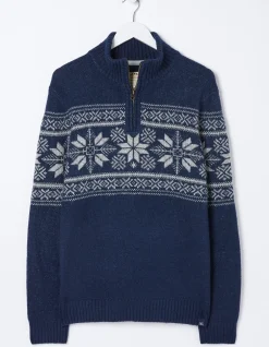 FatFace Calder Fairisle Half Neck Jumper|Men View All