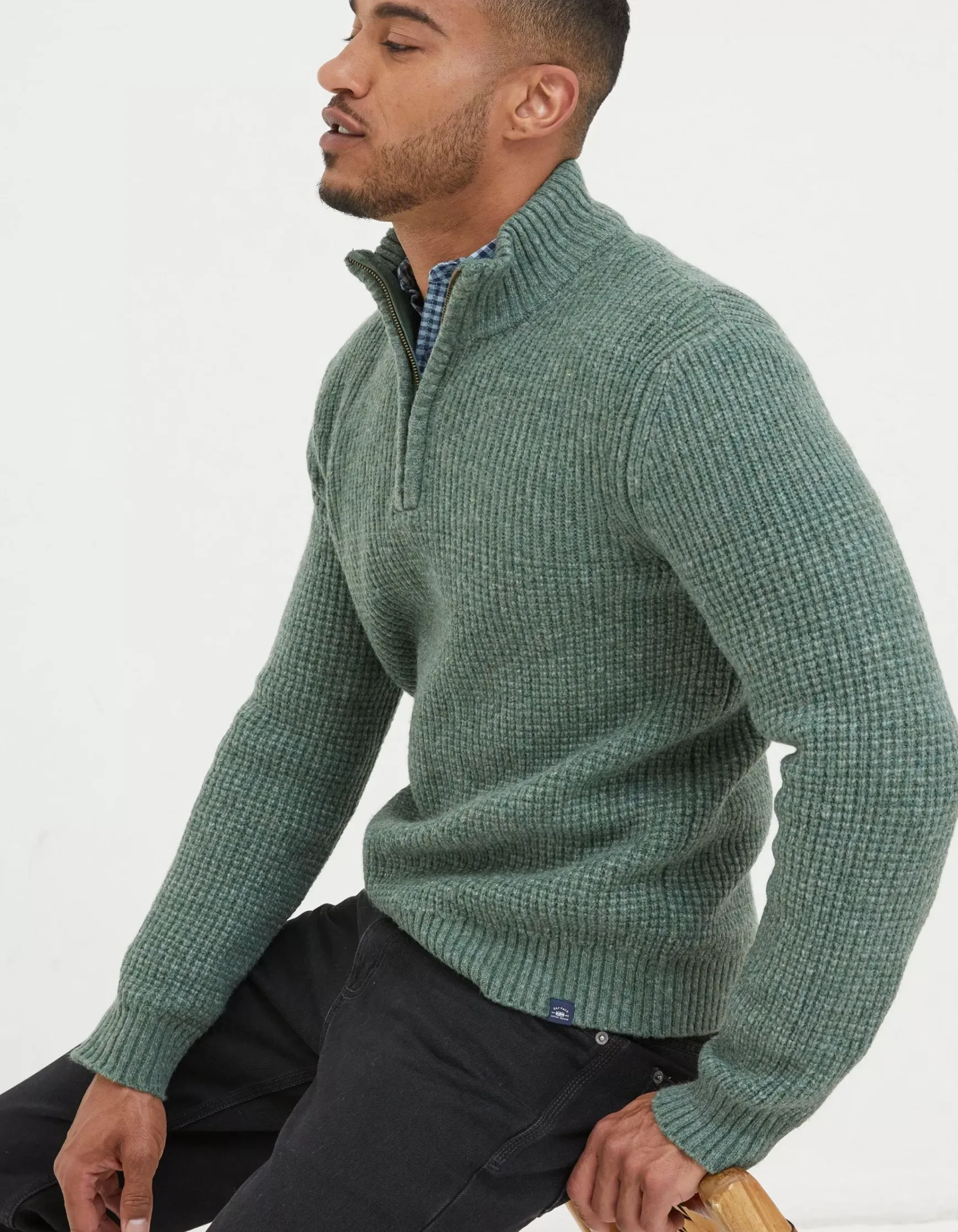 FatFace Calder Half Neck Jumper|Men View All