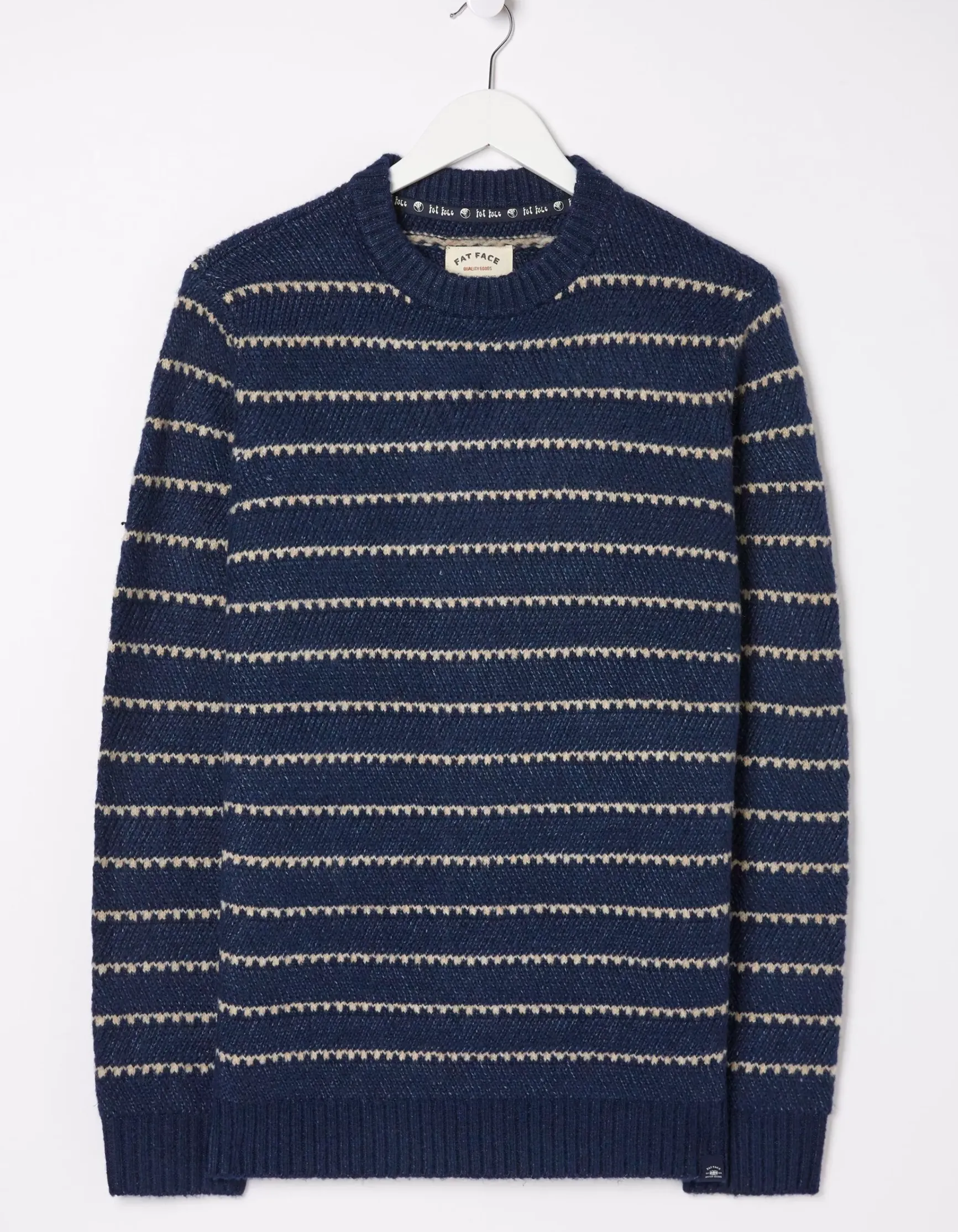 FatFace Calder Stripe Crew Jumper|Men Knitwear