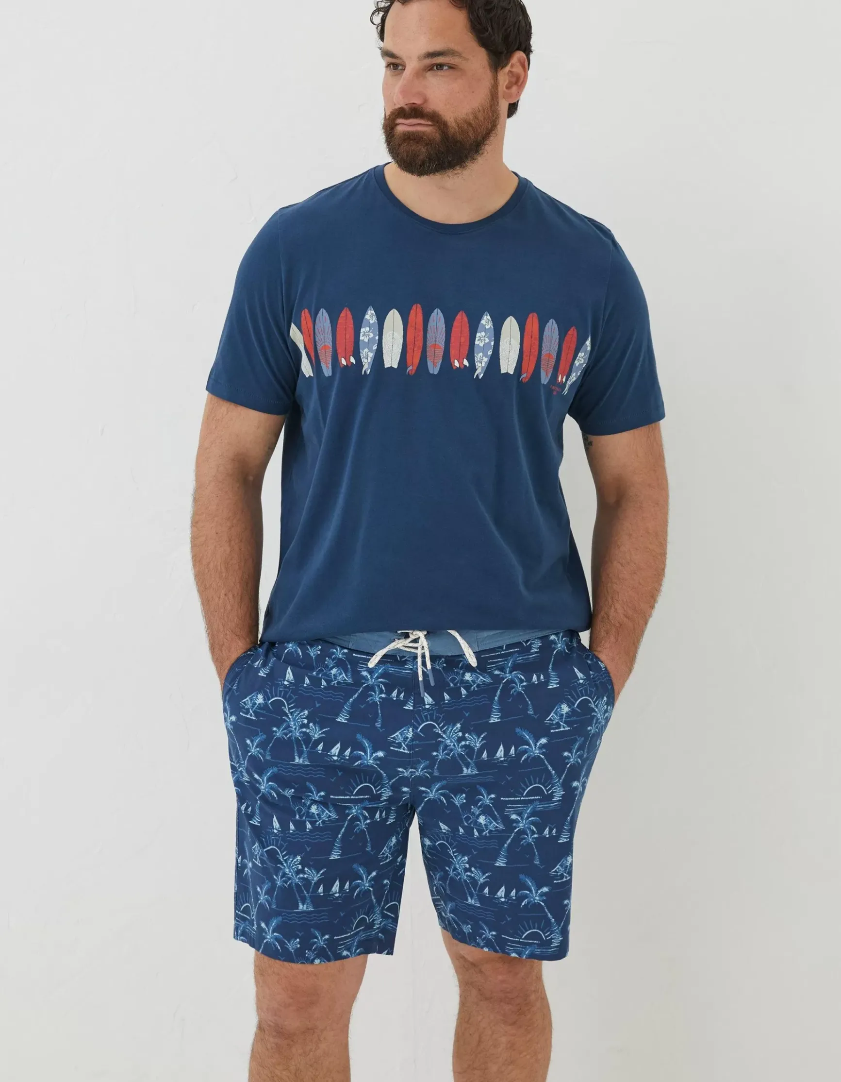 FatFace Camber Beach Print Swim Shorts|Men Swimwear