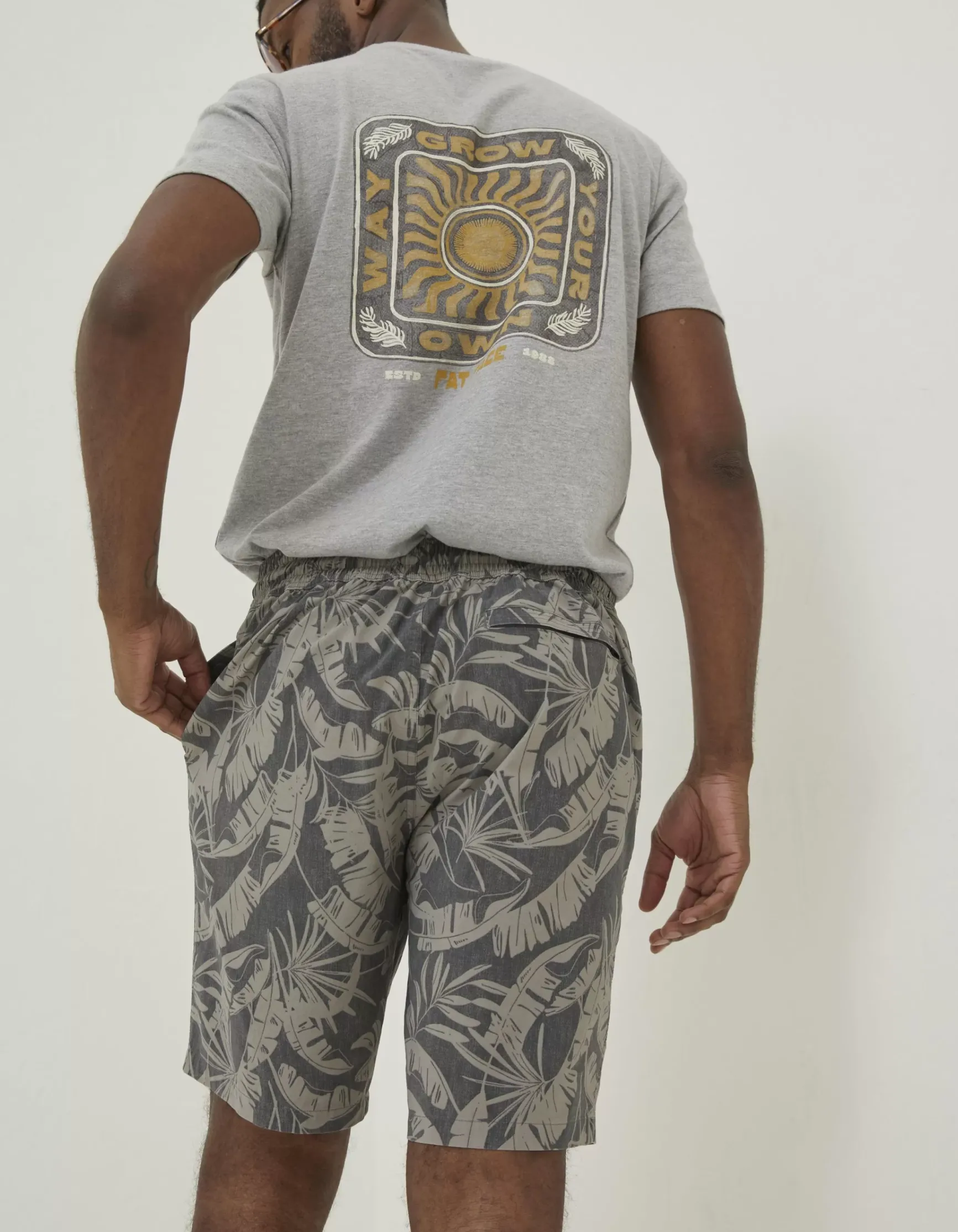 FatFace Camber Leaf Print Swim Shorts|Men Swimwear