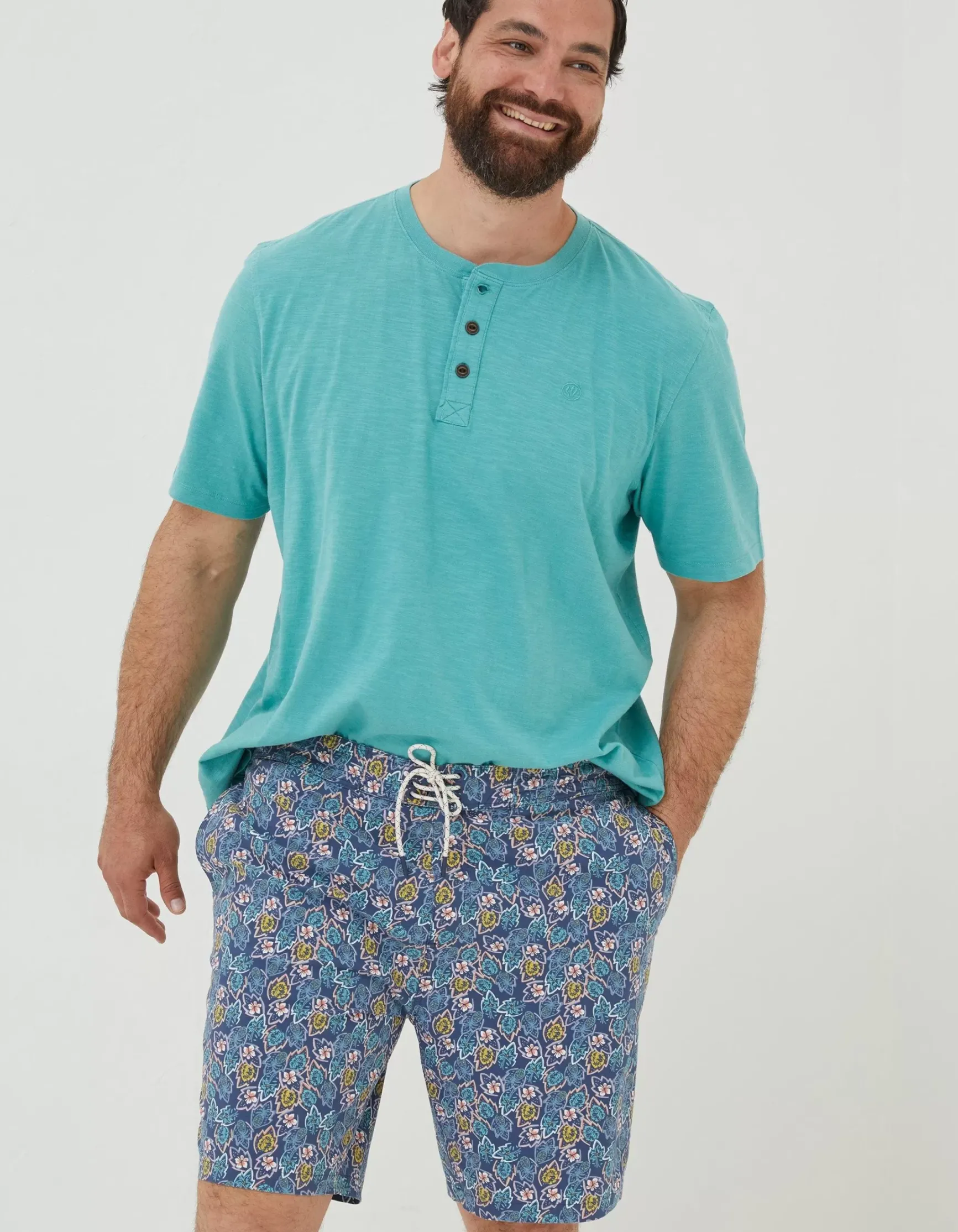 FatFace Camber Pineapple Swim Shorts|Men Swimwear