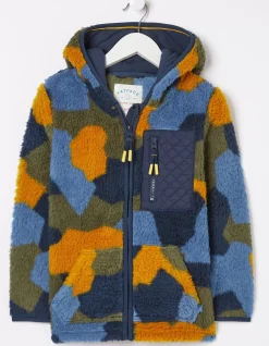 FatFace Camo Fleece Zip Up Hoodie|Boys View All