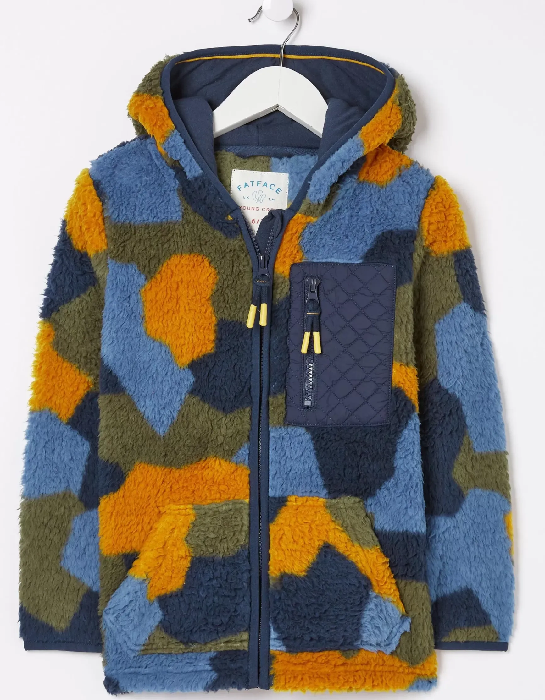 FatFace Camo Fleece Zip Up Hoodie|Boys View All