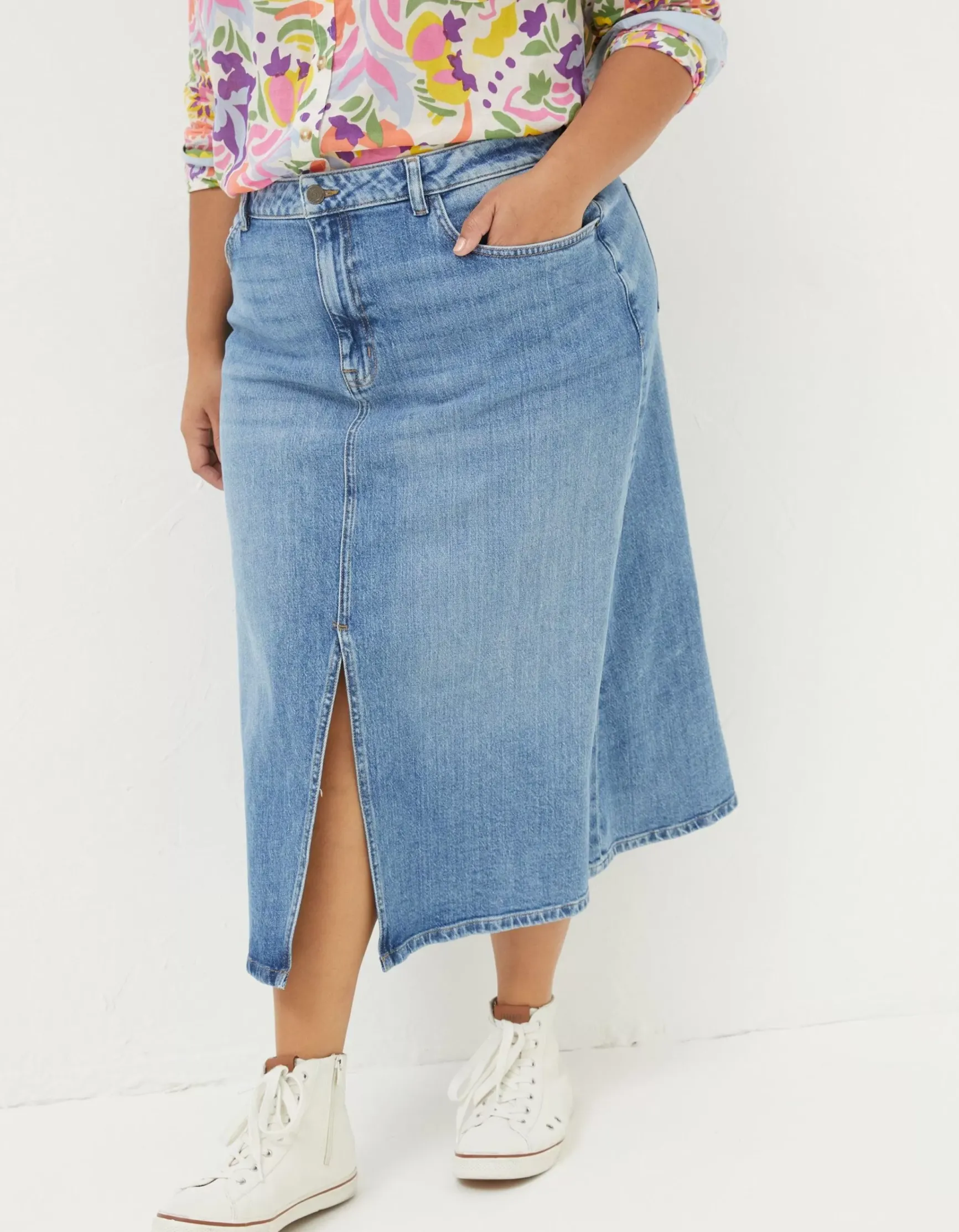FatFace Carla Denim Midi Skirt|Women View All