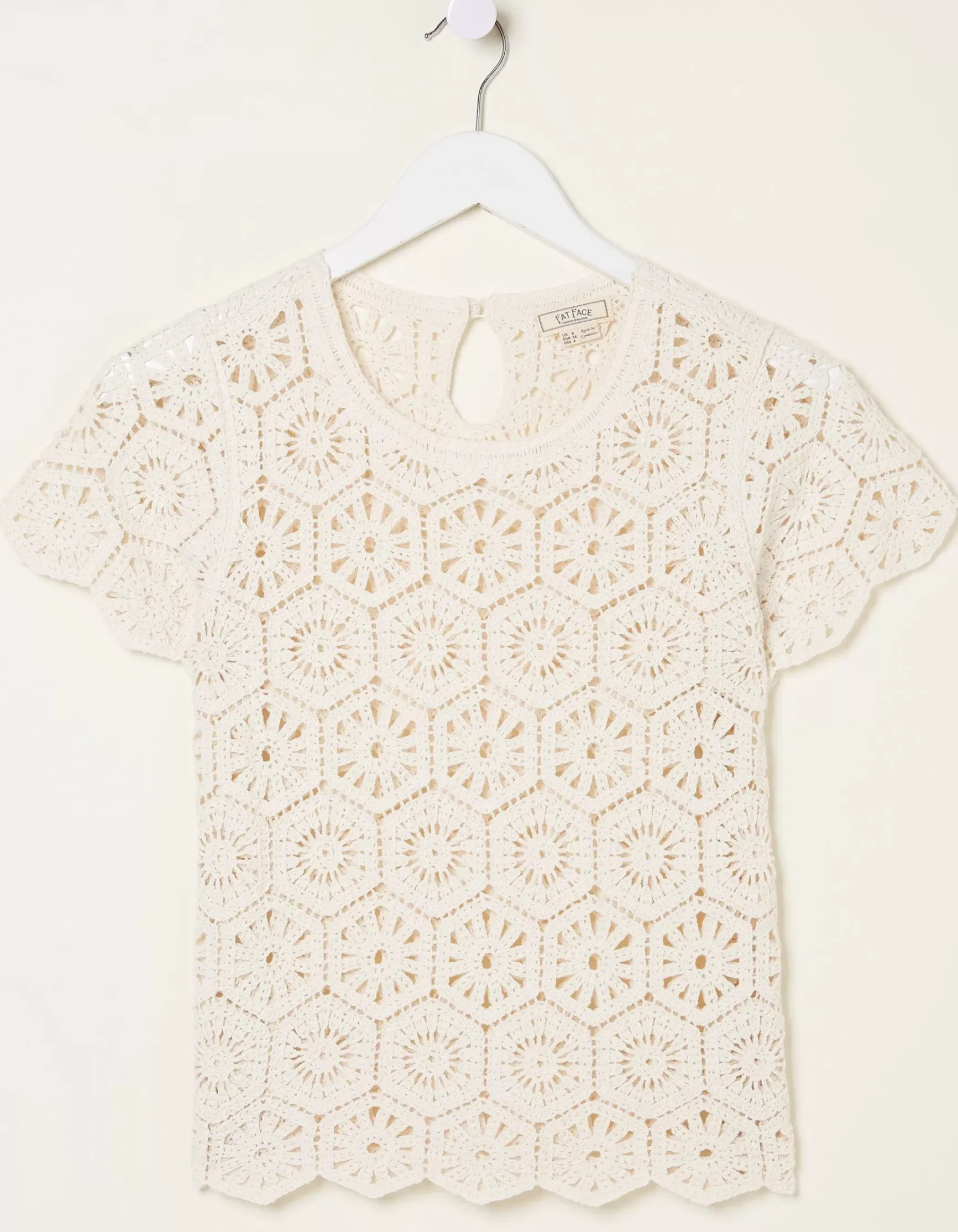 FatFace Carrie Crochet Top|Women Knitwear