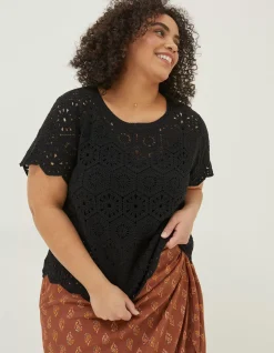 FatFace Carrie Crochet Top|Women Knitwear