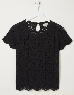 FatFace Carrie Crochet Top|Women Knitwear