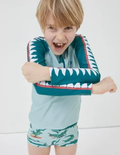 FatFace Carter Crocodile Rash Vest|Boys View All