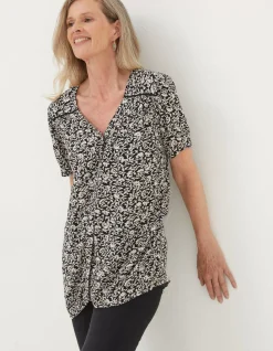 FatFace Cassidy Mono Vines Tunic|Women Shirts & Blouses