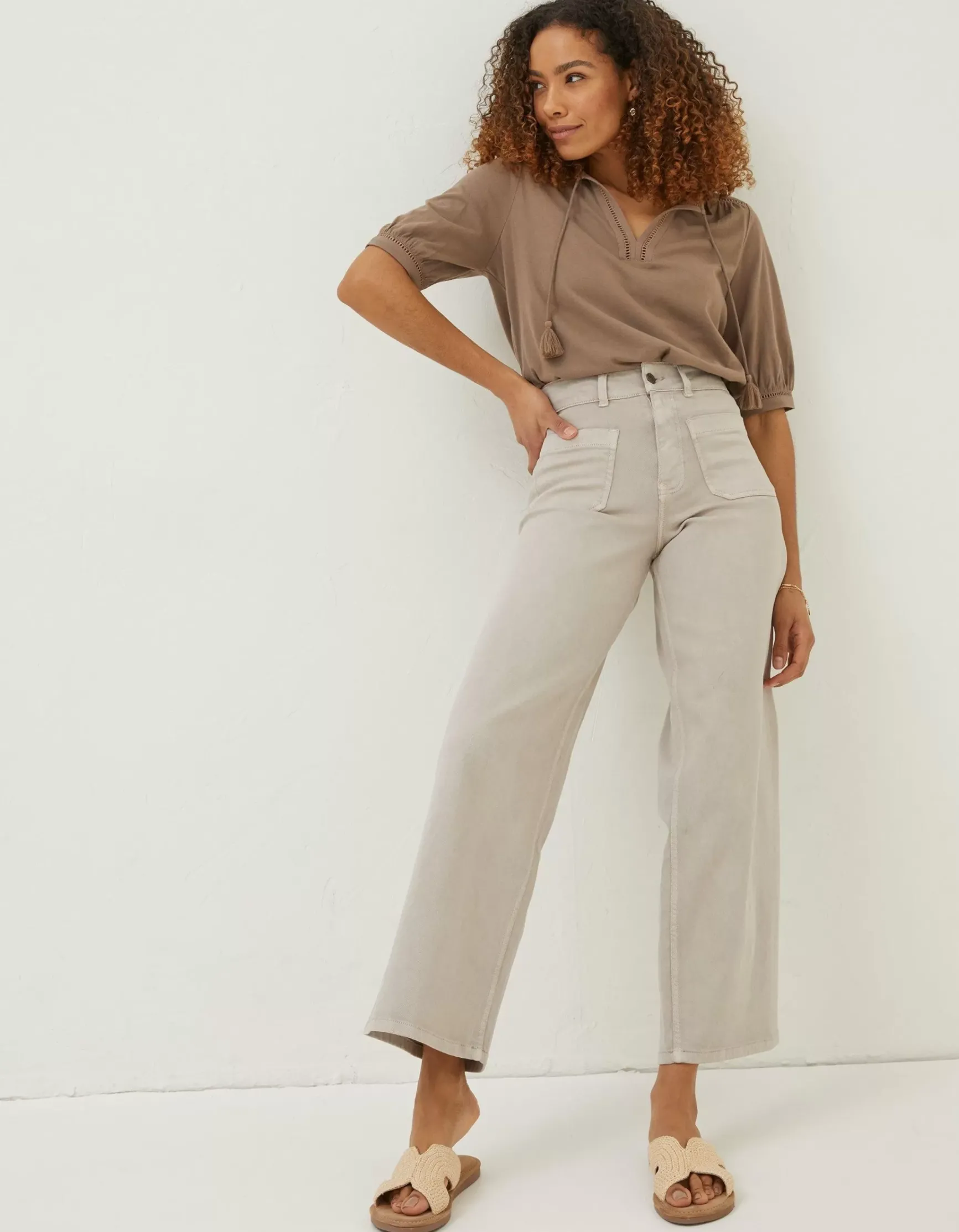 FatFace Cassie Wide Leg Jeans|Women Jeans & Dungarees
