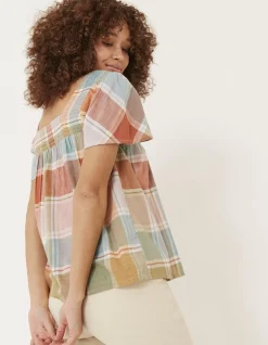 FatFace Catherine Check Blouse|Women Tops & T-Shirts