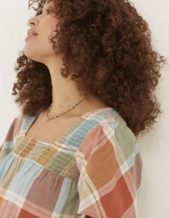 FatFace Catherine Check Blouse|Women Tops & T-Shirts