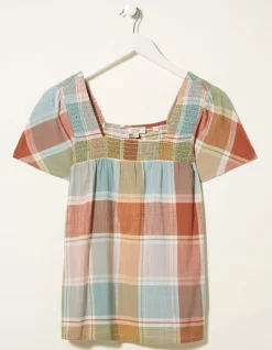 FatFace Catherine Check Blouse|Women Tops & T-Shirts