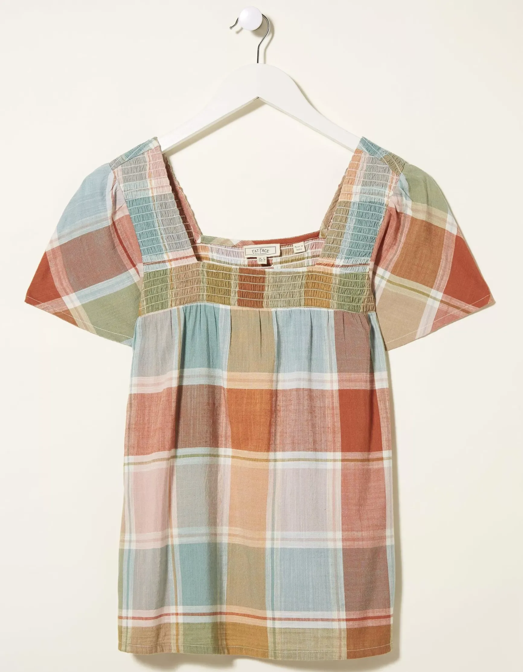 FatFace Catherine Check Blouse|Women Tops & T-Shirts