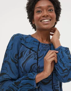FatFace Charlee Marble Print Top|Women View All