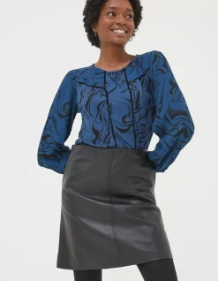FatFace Charlee Marble Print Top|Women View All
