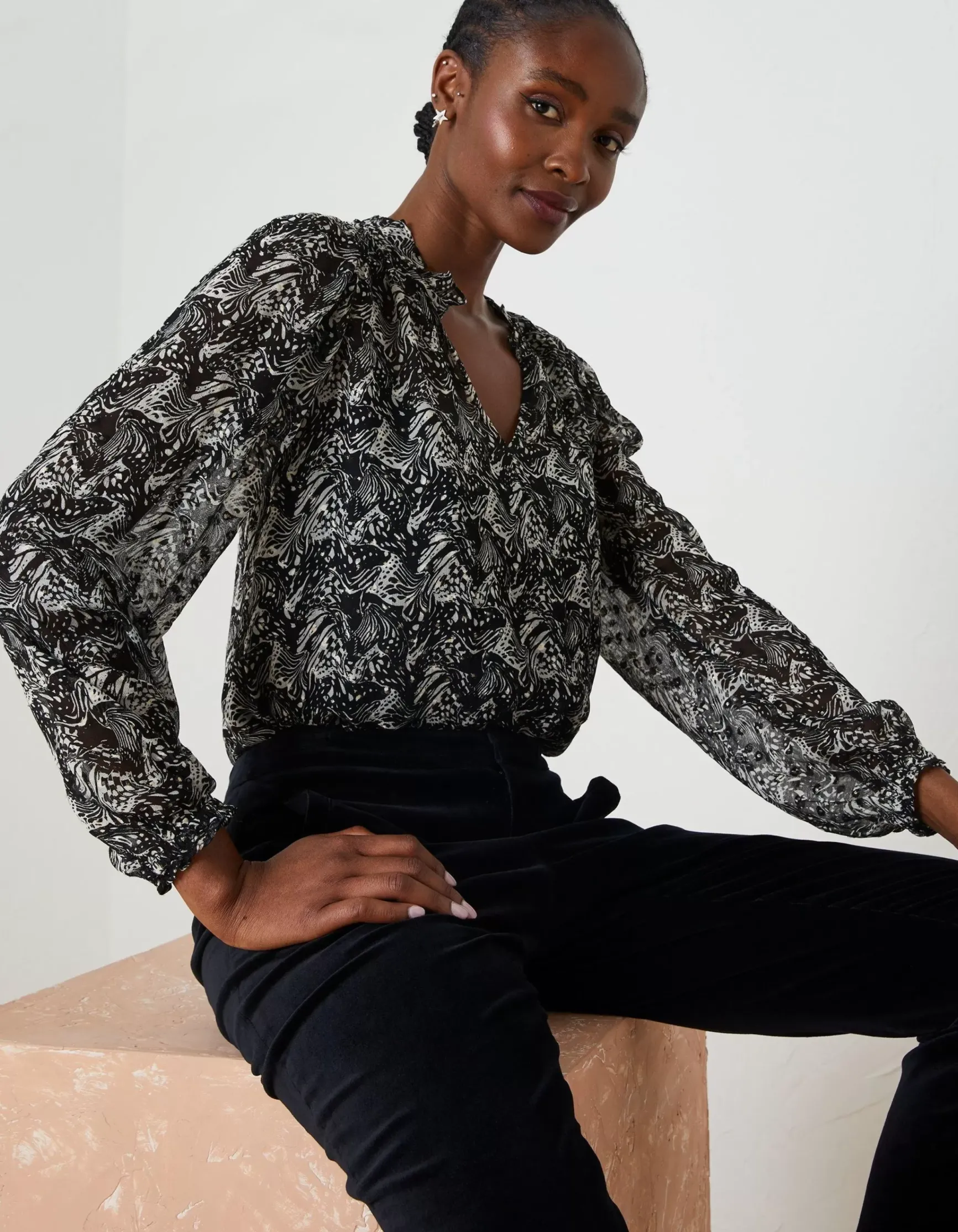 FatFace Charlie Abstract Blouse|Women Shirts & Blouses