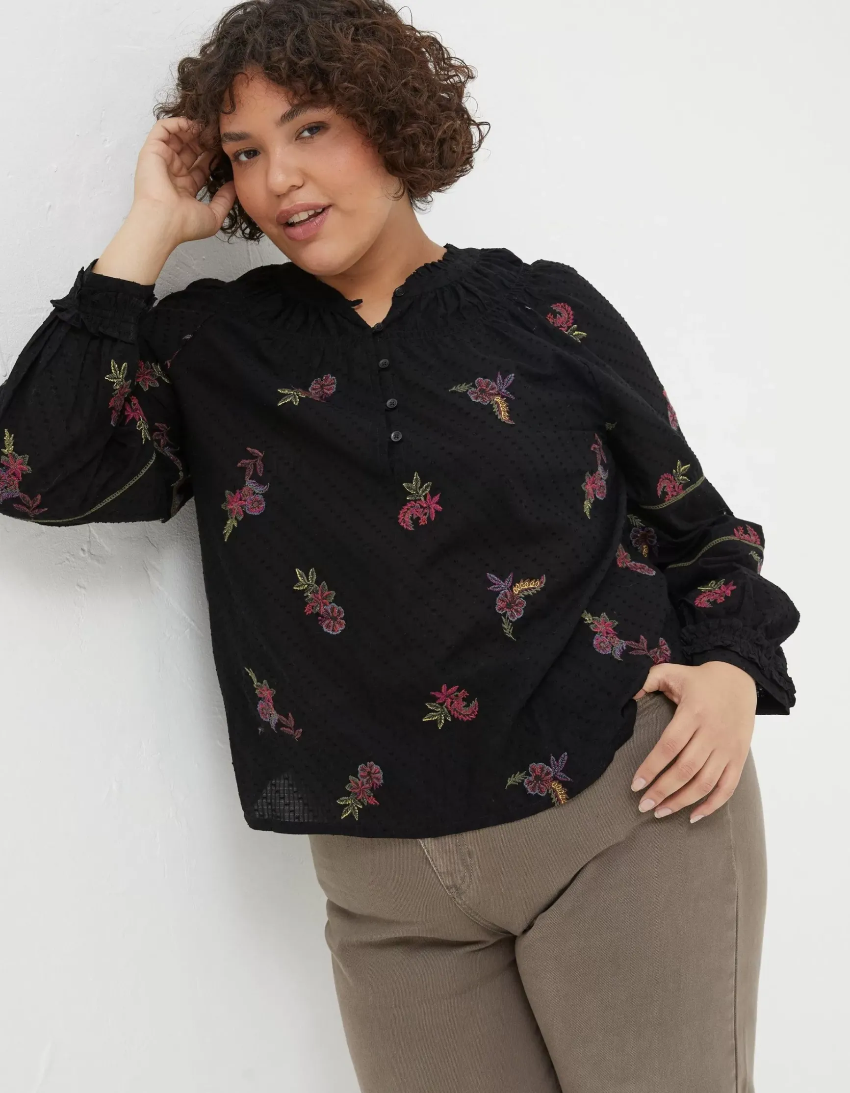 FatFace Chessie Embroidered Blouse|Women Shirts & Blouses
