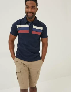 FatFace Chest Stripe Rugby|Men T-Shirts