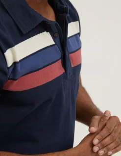 FatFace Chest Stripe Rugby|Men T-Shirts