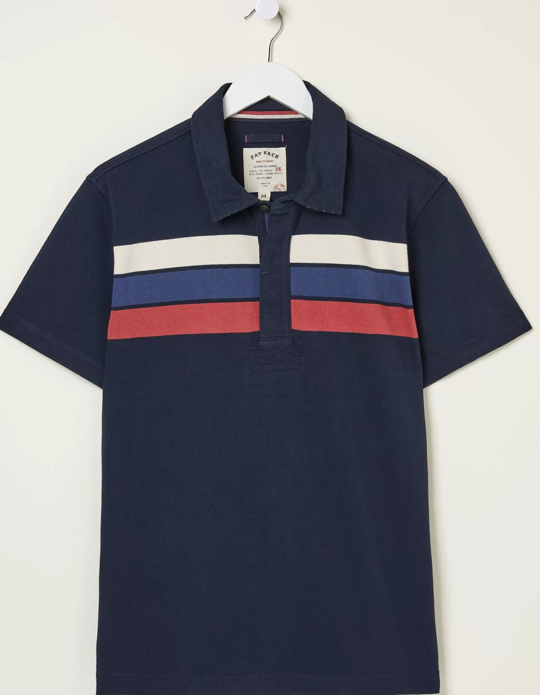FatFace Chest Stripe Rugby|Men T-Shirts