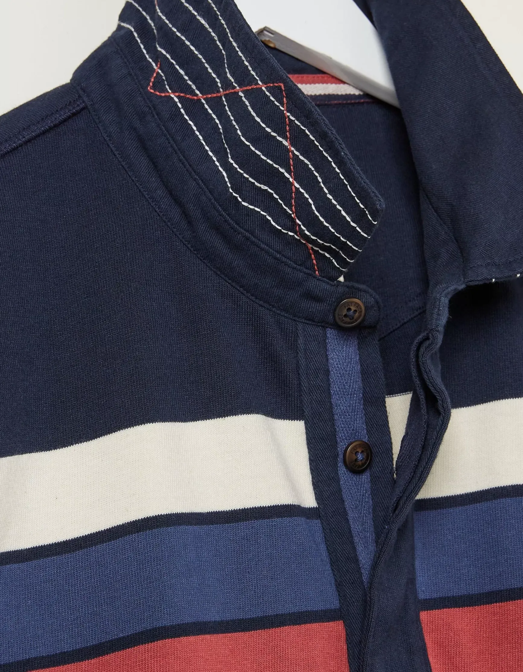 FatFace Chest Stripe Rugby|Men T-Shirts