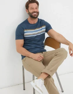 FatFace Chest Stripe T-Shirt|Men View All