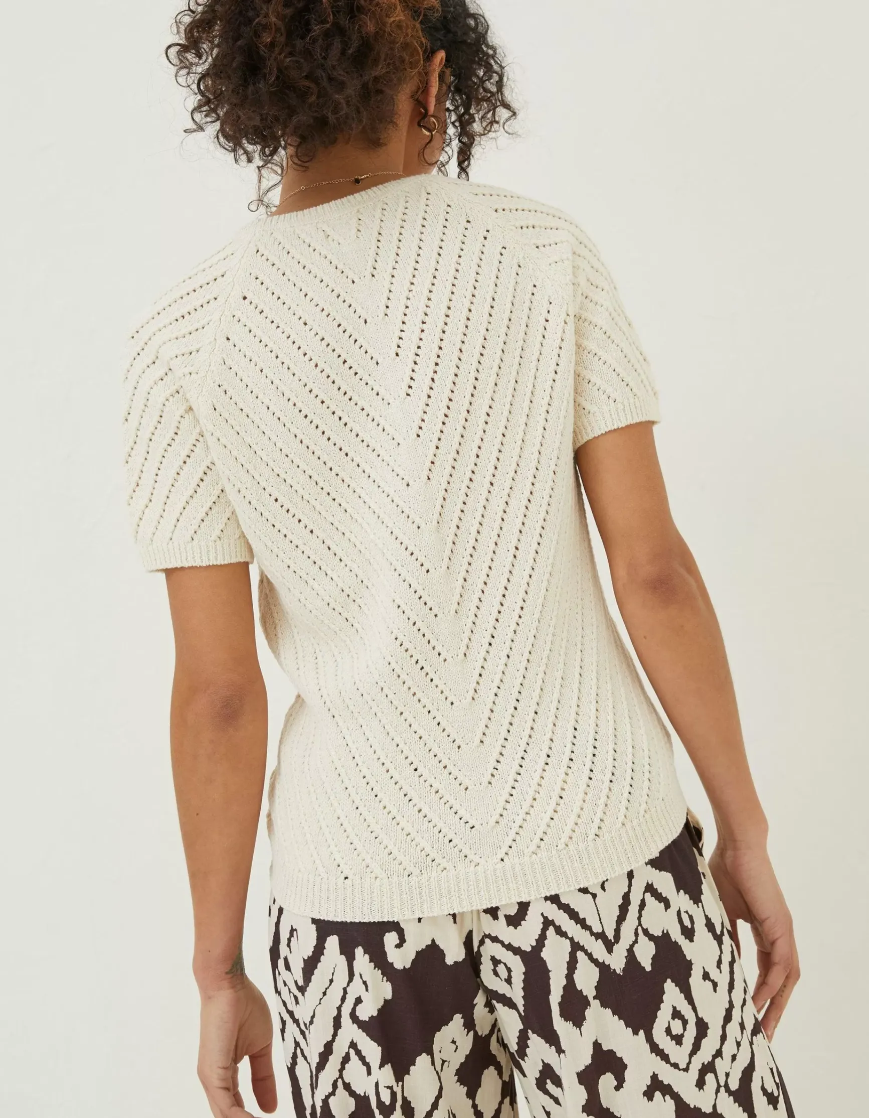 FatFace Chevron T-Shirt|Women Knitwear