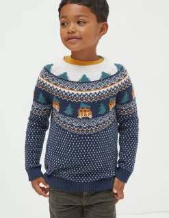 FatFace Christmas Campervan Fairisle Jumper|Boys View All