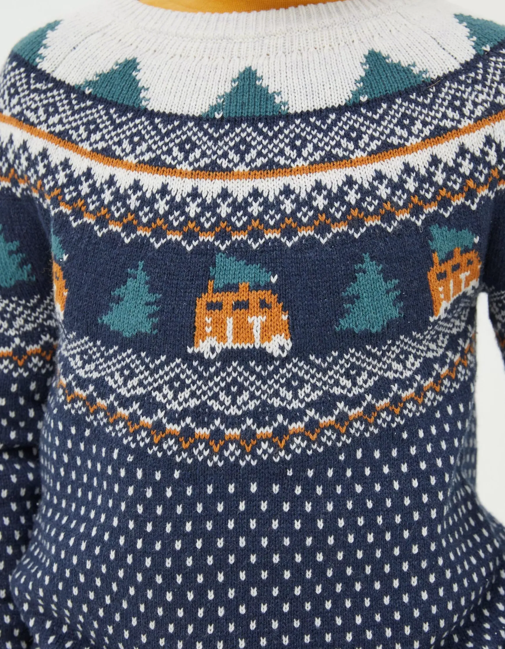 FatFace Christmas Campervan Fairisle Jumper|Boys View All