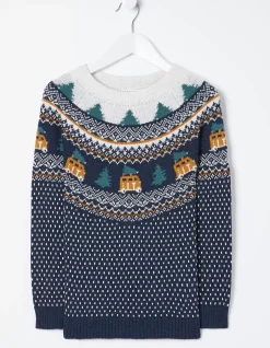 FatFace Christmas Campervan Fairisle Jumper|Boys View All