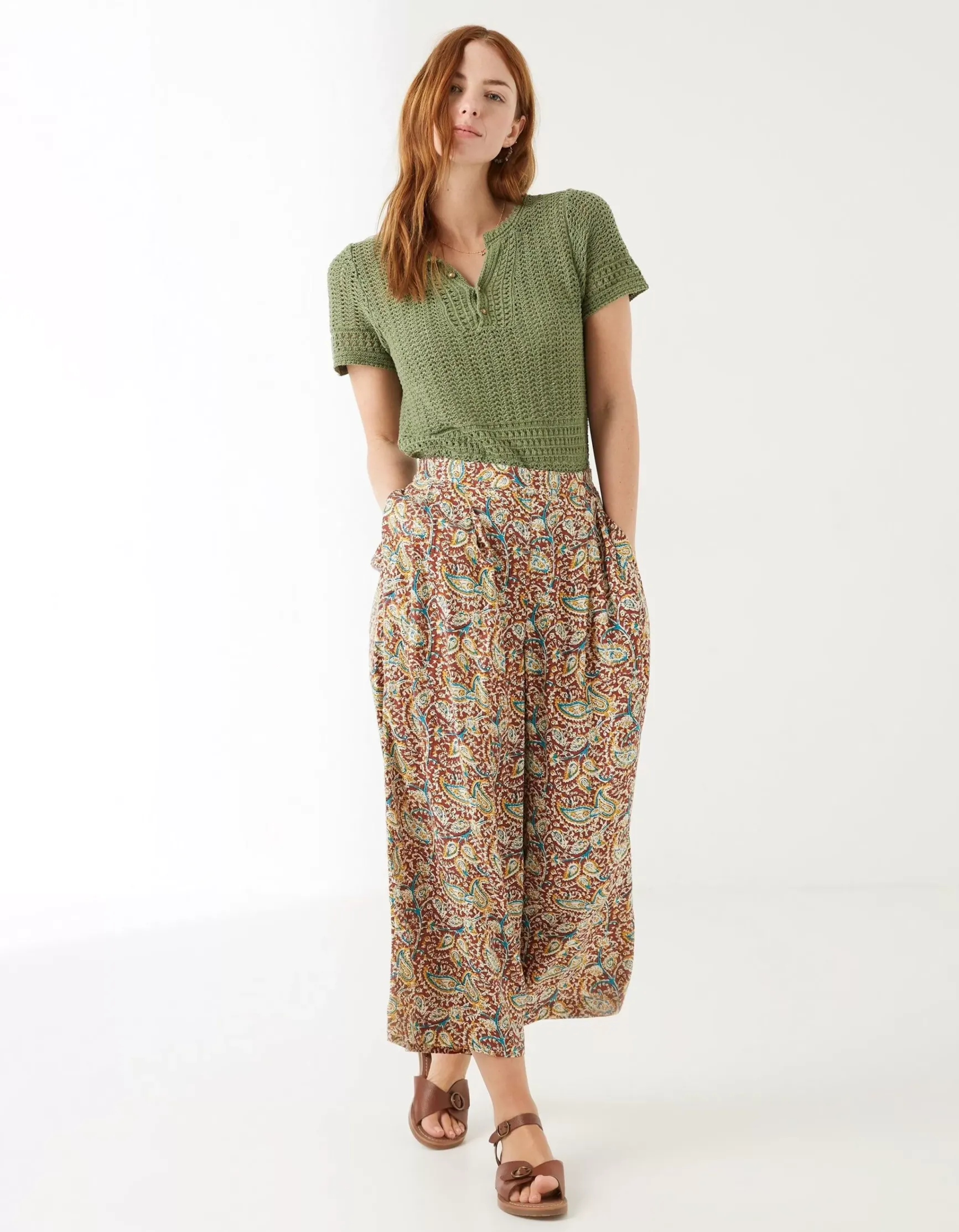 FatFace Clara Crochet Top|Women Tops & T-Shirts