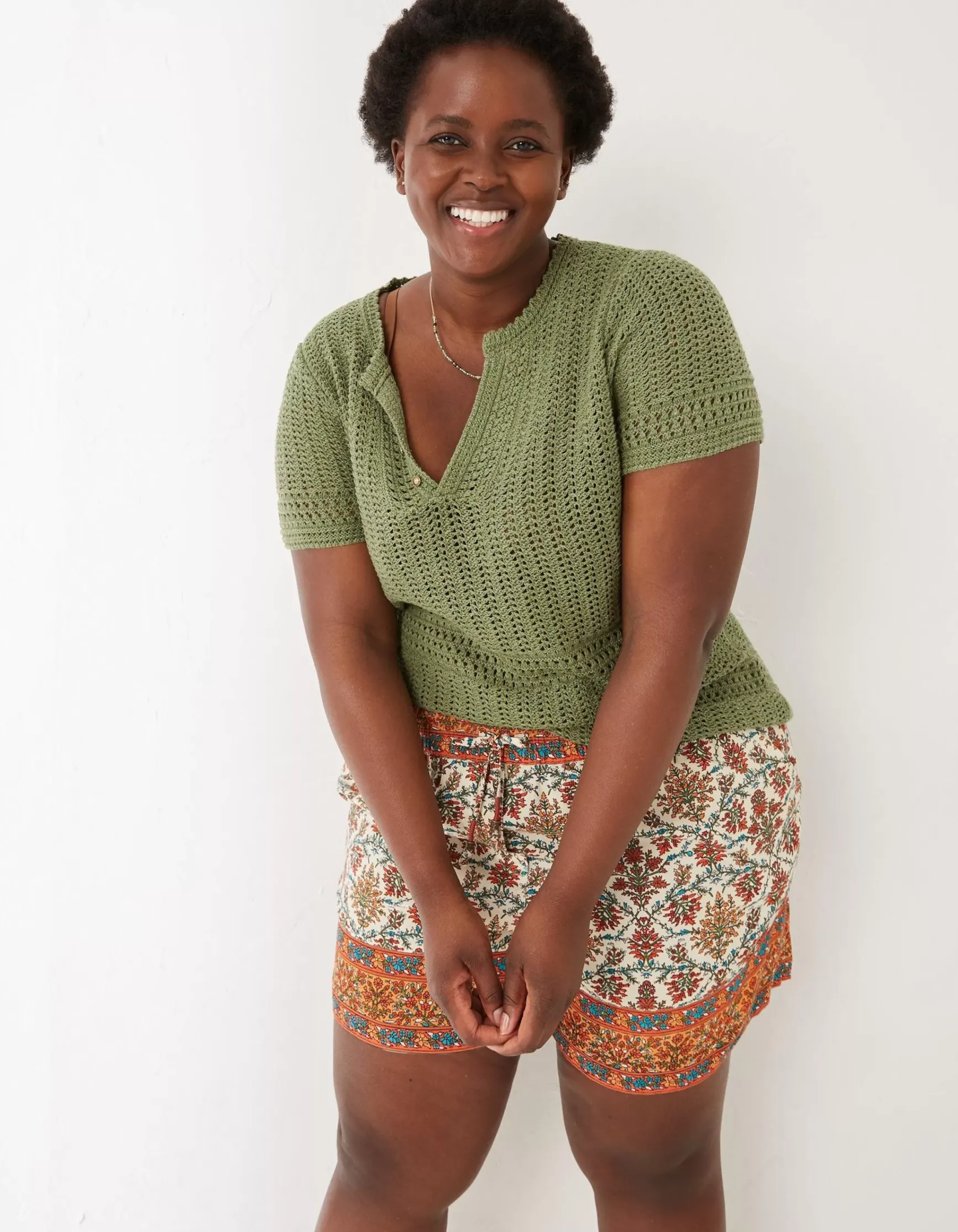 FatFace Clara Crochet Top|Women Tops & T-Shirts