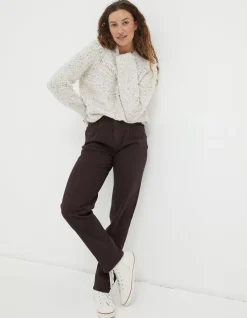 FatFace Cleo Canvas Barrel Leg Chino|Women Trousers & Leggings