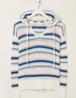 FatFace Coastal Stripe Hoodie|Women Knitwear