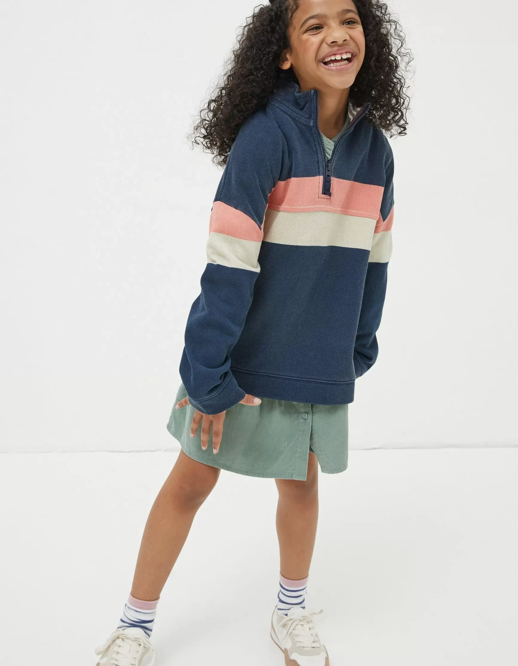 FatFace Colourblock Boxy Airlie Sweatshirt|Girls View All