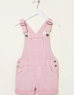 FatFace Coloured Shortie Dungarees|Girls View All