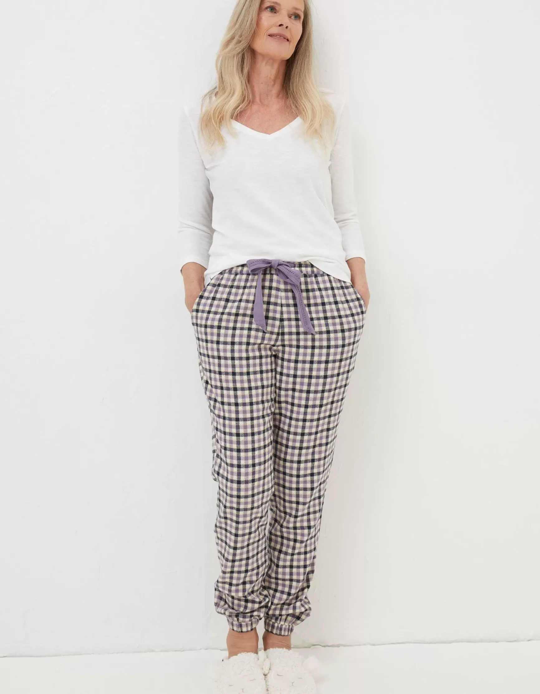 FatFace Cora Gingham Pyjama Bottoms|Women Nightwear & Loungewear