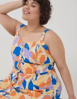 FatFace Corey Stencil Floral Midi Dress|Women Dresses