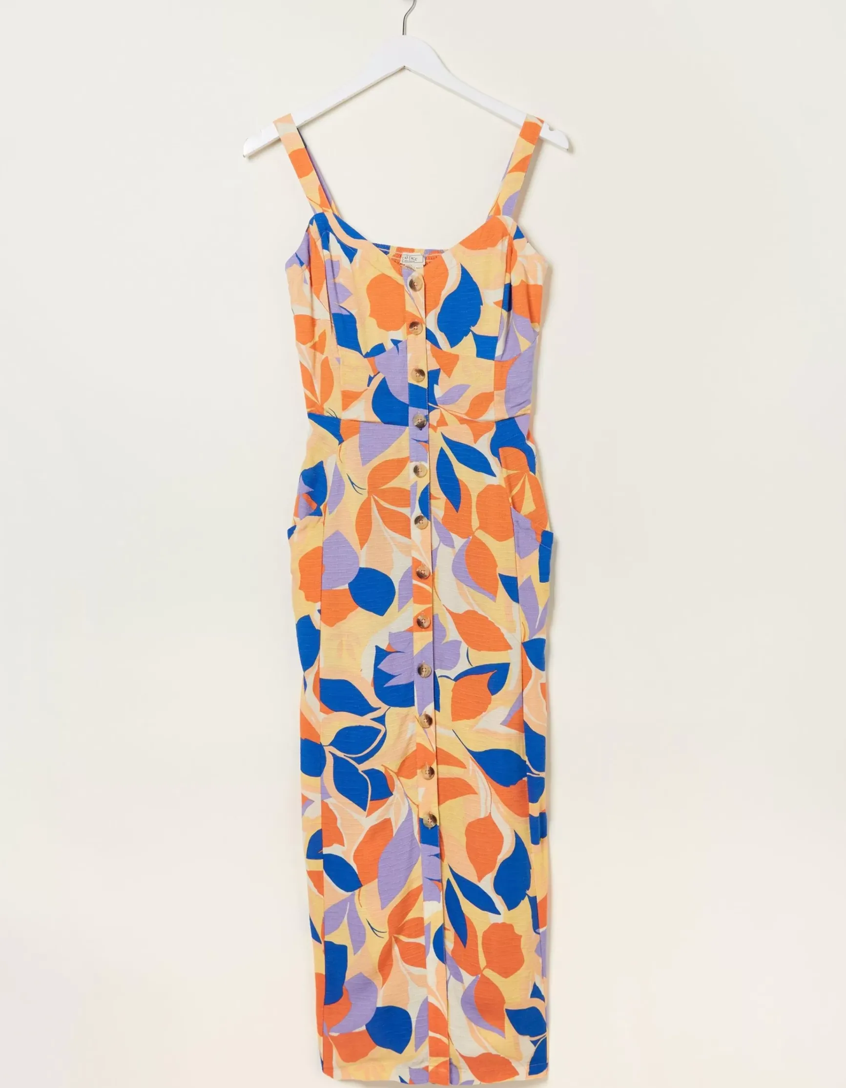 FatFace Corey Stencil Floral Midi Dress|Women Dresses