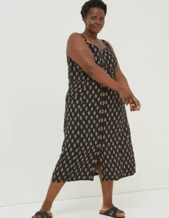 FatFace Corey Woodblock Linen Dress|Women Dresses