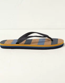 FatFace Cork Stripe Flip Flops|Men View All
