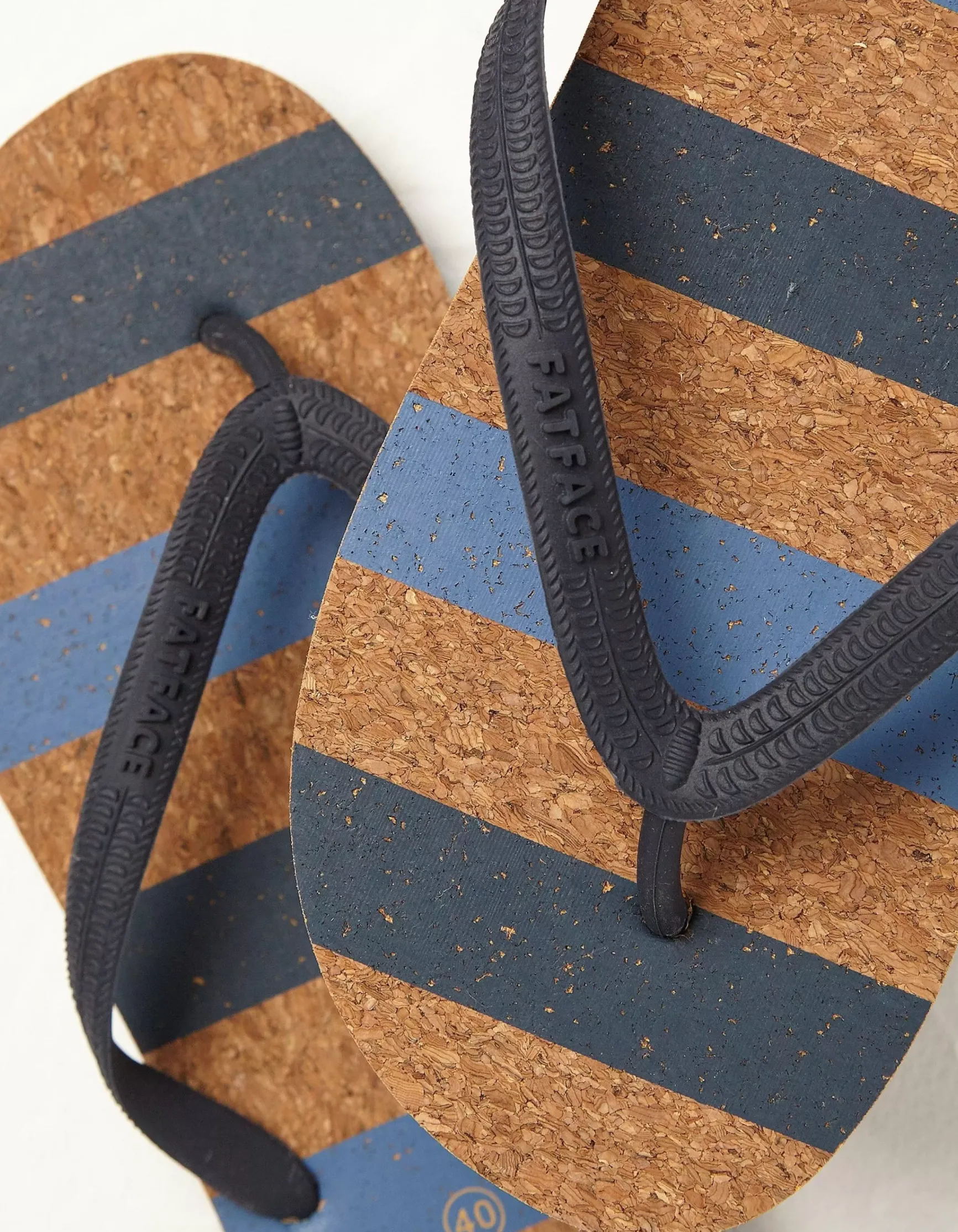 FatFace Cork Stripe Flip Flops|Men View All