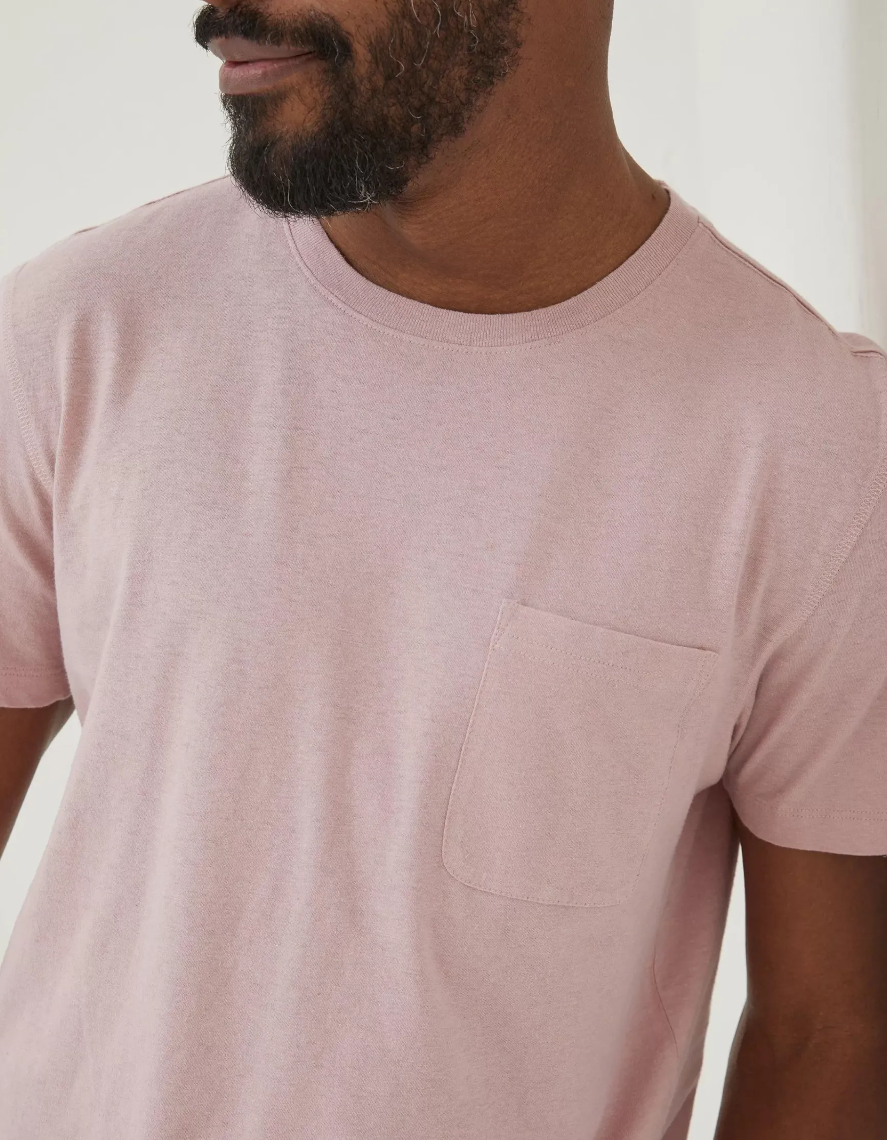 FatFace Cotton Linen Pocket T-Shirt|Men T-Shirts