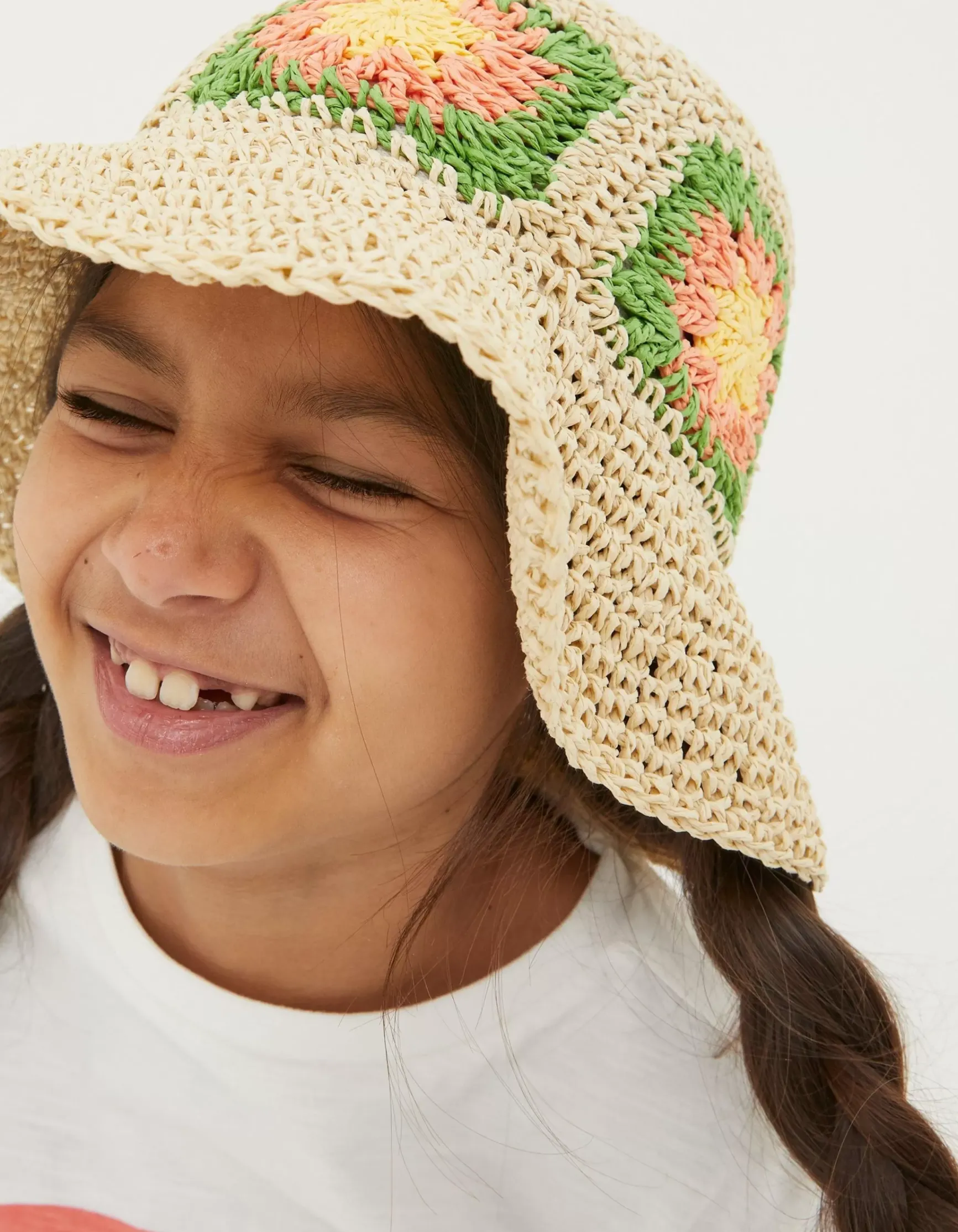 FatFace Crochet Straw Hat|Kids View All